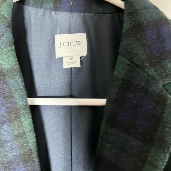 J. Crew Factory Green and Blue Plaid Blazer - Picture 5 of 7